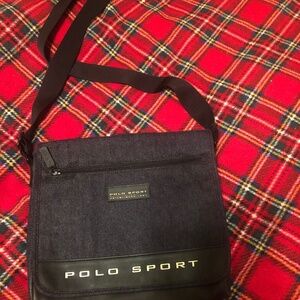 Holiday Sale price drop Like New Denim Polo Sport flap crossbody bag